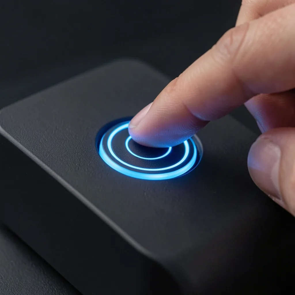 Sensor biométrico de huella dactilar en un dispositivo de hardware