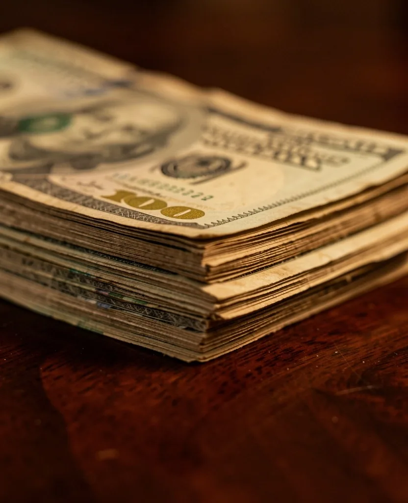 Textura macro de billete de dólar