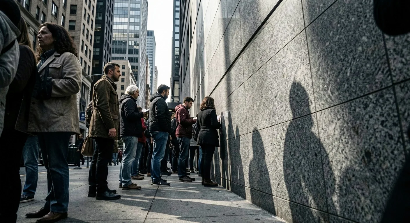 Cola frente a un banco en Argentina