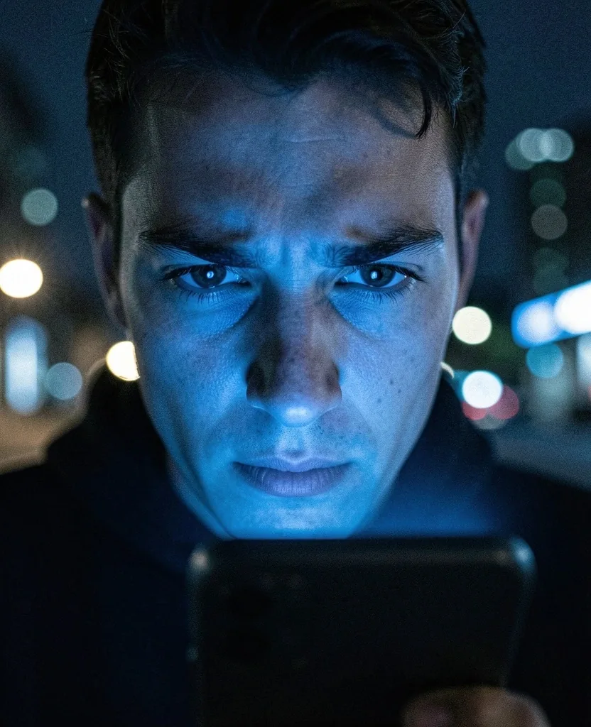 Mano sosteniendo un teléfono con correo electrónico