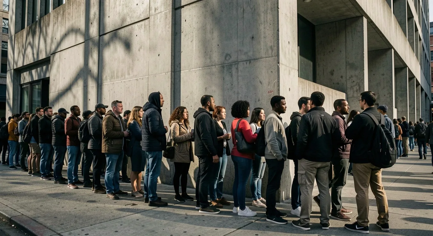 Cola frente a un banco en Buenos Aires